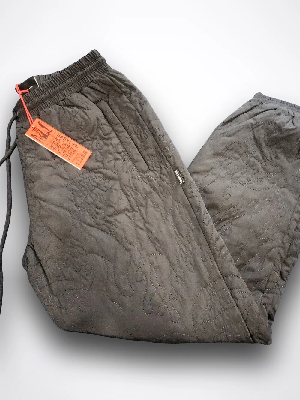 🔥 BRAND NEW Babylon LA Quilted Flame Track Pants 🔥 - Picture 1 of 16